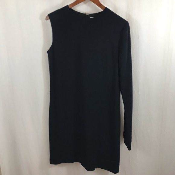 Helmut Lang One Shoulder Crepe Mini Dress *no belt - Picture 3 of 11